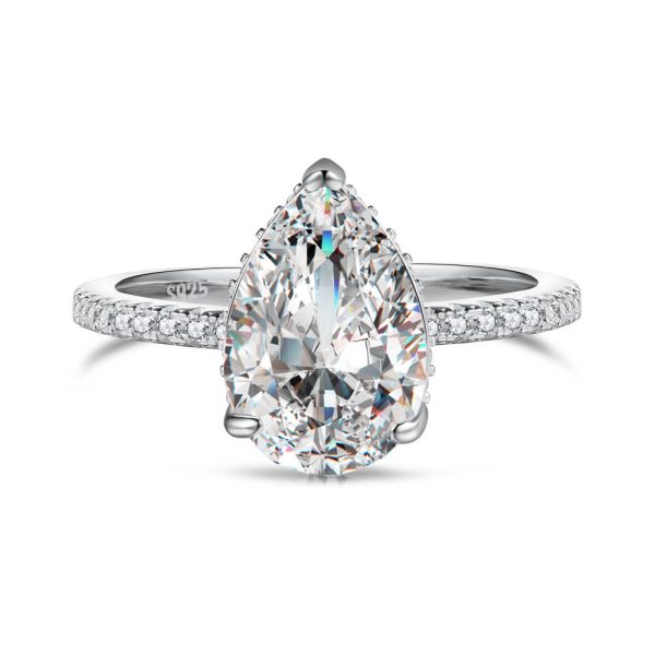 Pear Shaped Zirconia Ring Women Sale