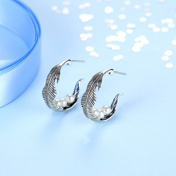 Oxidized Vintage Leaf Earrings Jewelry Online Sale