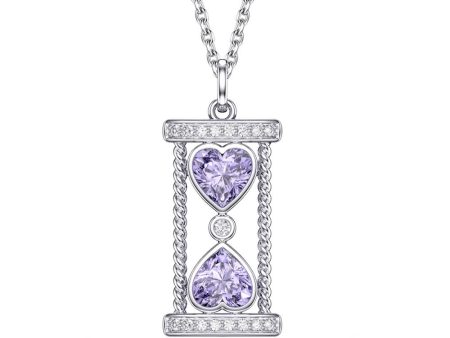 Heart Hourglass Necklace Jewelry Fashion