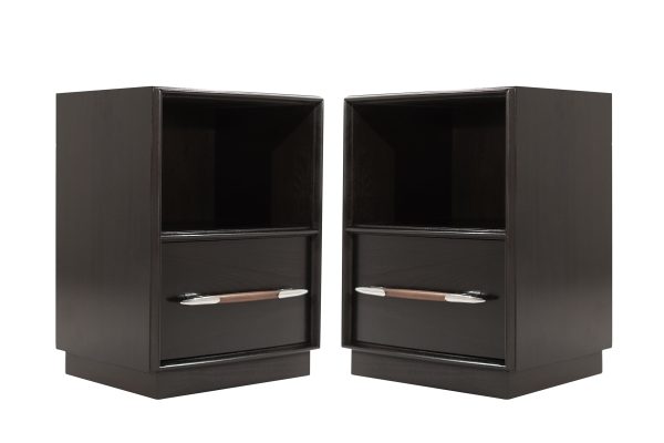 Dark Walnut Nightstands by T.H. Robsjohn-Gibbings, 1950s Discount