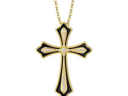 Enamel Cross Pendant Necklace Gift For Discount