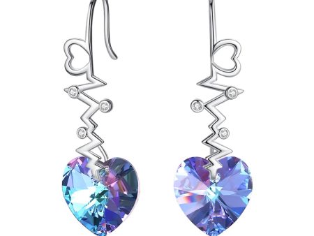 ”Heartbeat“Crystal Earrings Jewelry Cheap