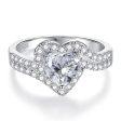 Classic Heart Zircon Rings Jewelry Hot on Sale