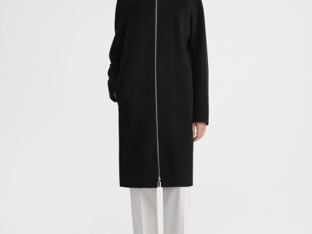 Zipped doublé coat black Online Hot Sale