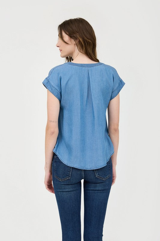 Ada Chambray Top Online Sale