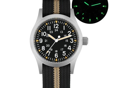 ★Pre-Owned★Militado VH31 Domed Sapphire Crystal 38mm Field Watch ML05 For Cheap