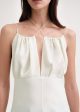 Gathered halterneck top off-white Hot on Sale