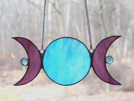 divine moon trio suncatcher: blue moon For Discount