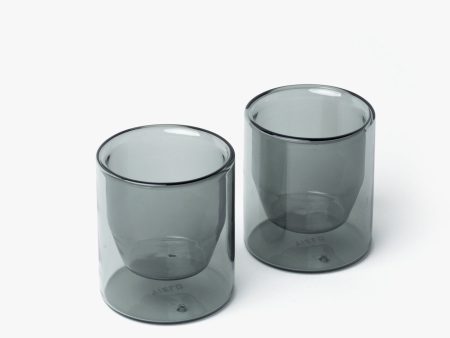 Yield 6oz Double Wall Glasses (Gray - Set of 2) Hot on Sale