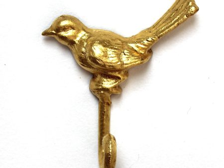 gilded wall hook: bird Cheap