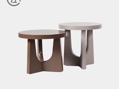 Geometric Side Tables - Gloss Lacquered Wood Hot on Sale