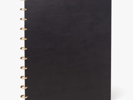 Discbound Heirloom Journal (8.5  x 11  - Black Leather) For Sale