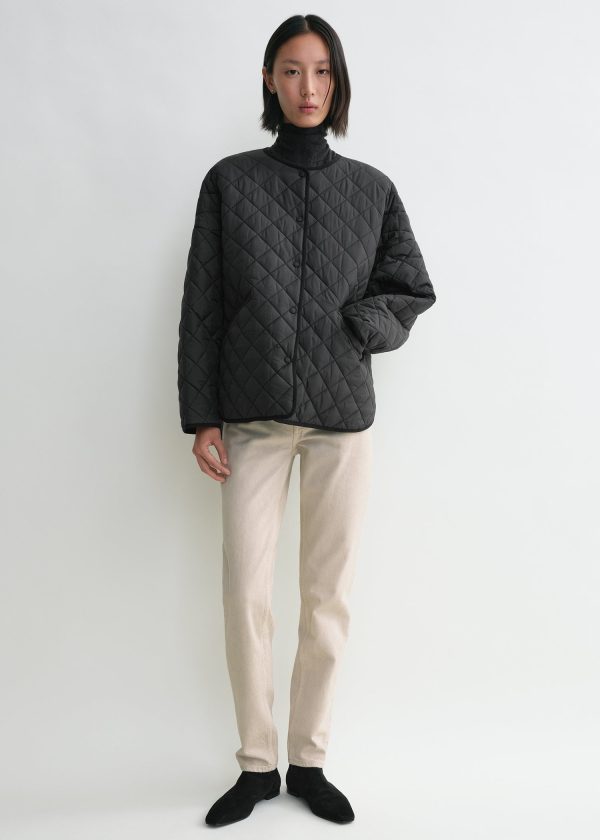 Quilted jacket black Online Sale