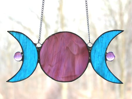 divine moon trio suncatcher: purple moon For Sale