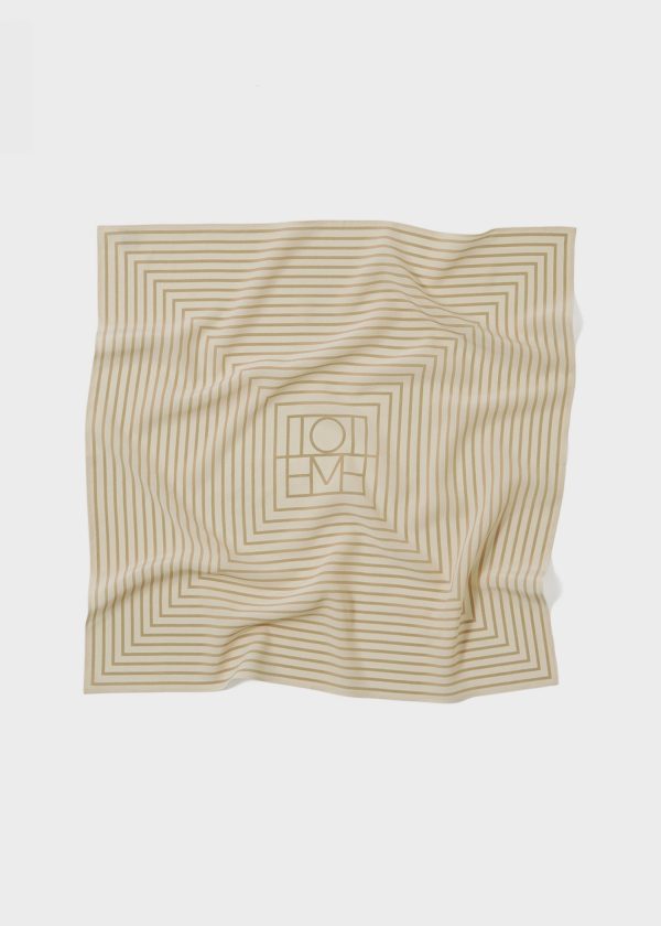 Signature monogram silk scarf peanut butter Online Sale